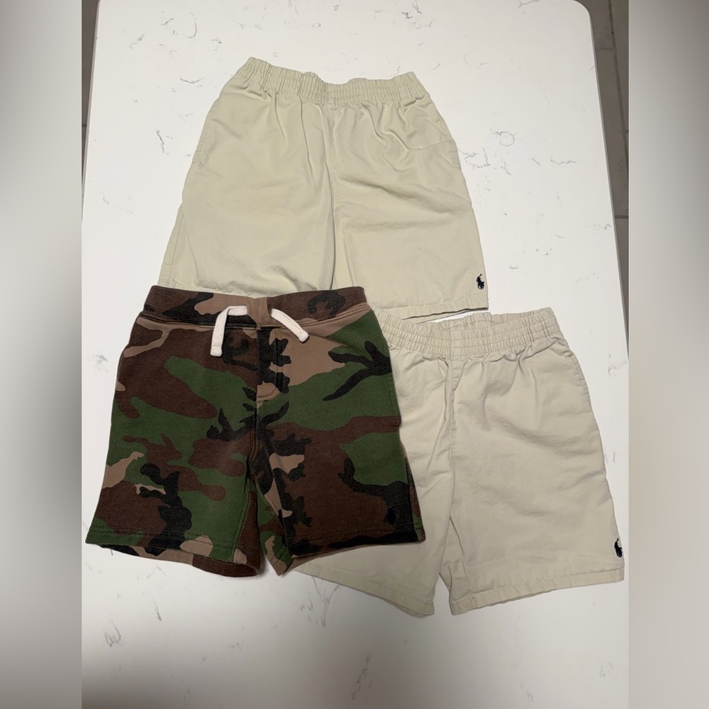 Polo by Ralph Lauren Kids Shorts - Camouflage, Cream lot of 3 size 6